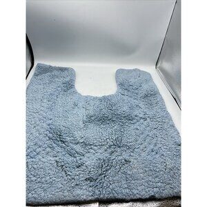 Home Weavers Inc Classy Quick Dry 20X20 Inch Bath Rug Blue Toilet Contour